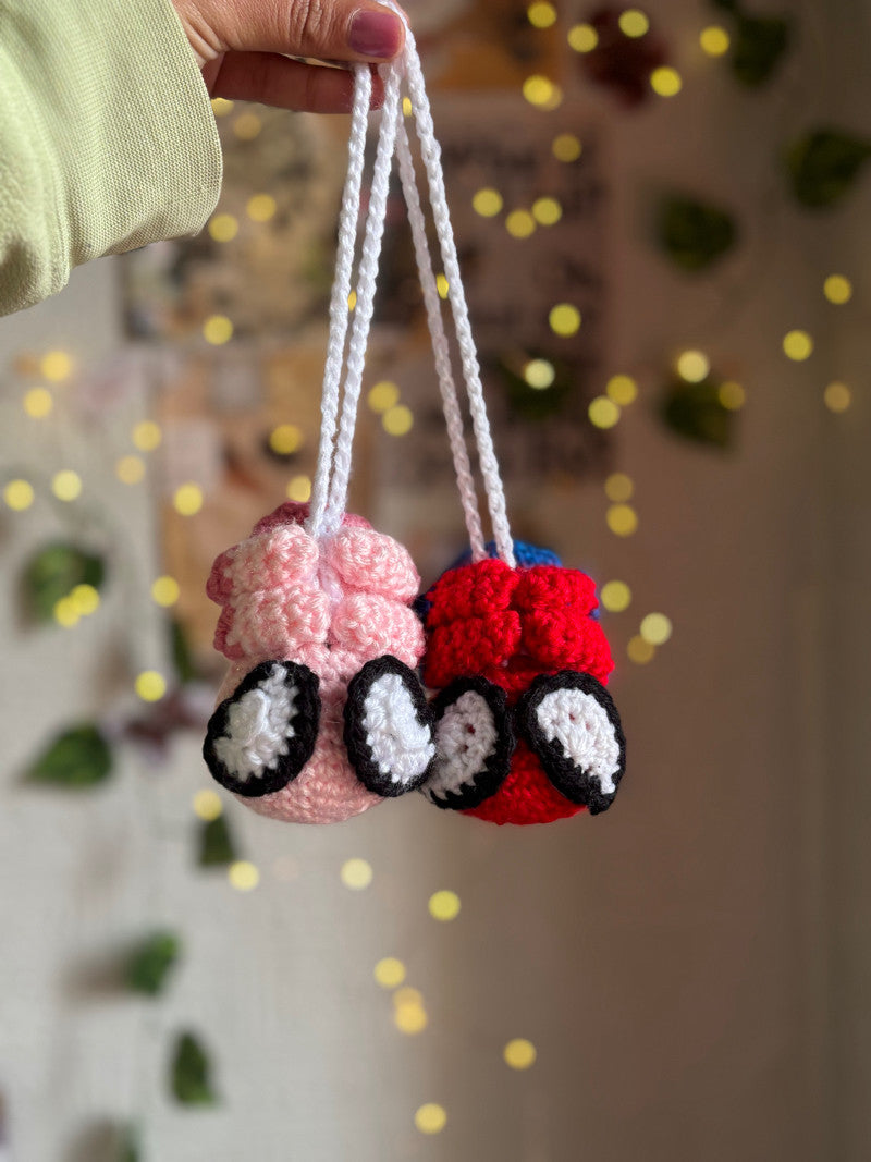 crochet car hanging for rear view mirror