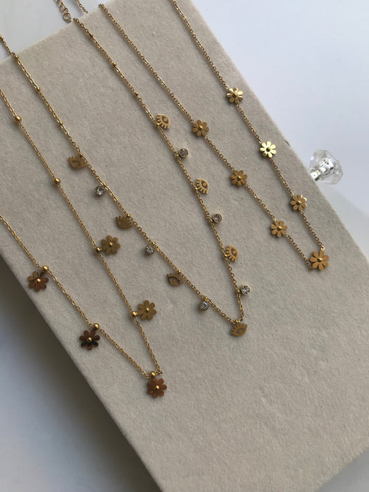 3 Different Necklace Combo Set for Women | Trendy Gold Plated Layered Necklaces