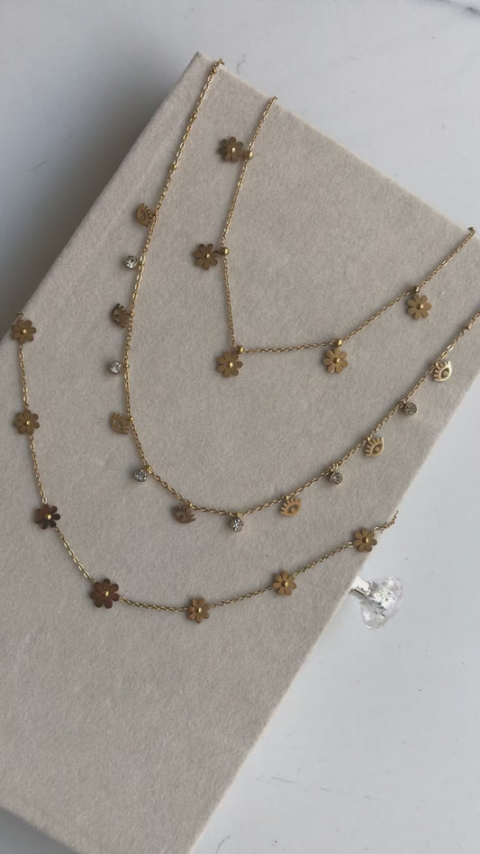 3 Different Necklace Combo Set for Women | Trendy Gold Plated Layered Necklaces